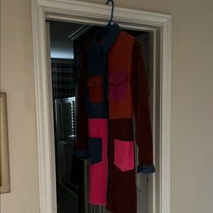 Fate Pink and Blue Cuffed Sleeve Dress Shirt